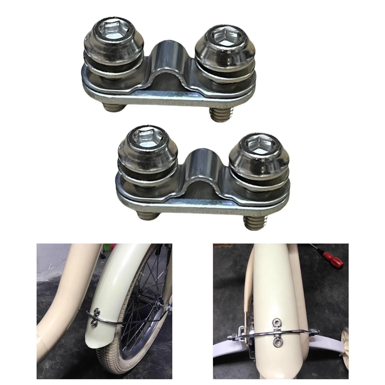2x Mudguard Leg Fixing Plate with Screws Accessory Replace Parts Mount Hole