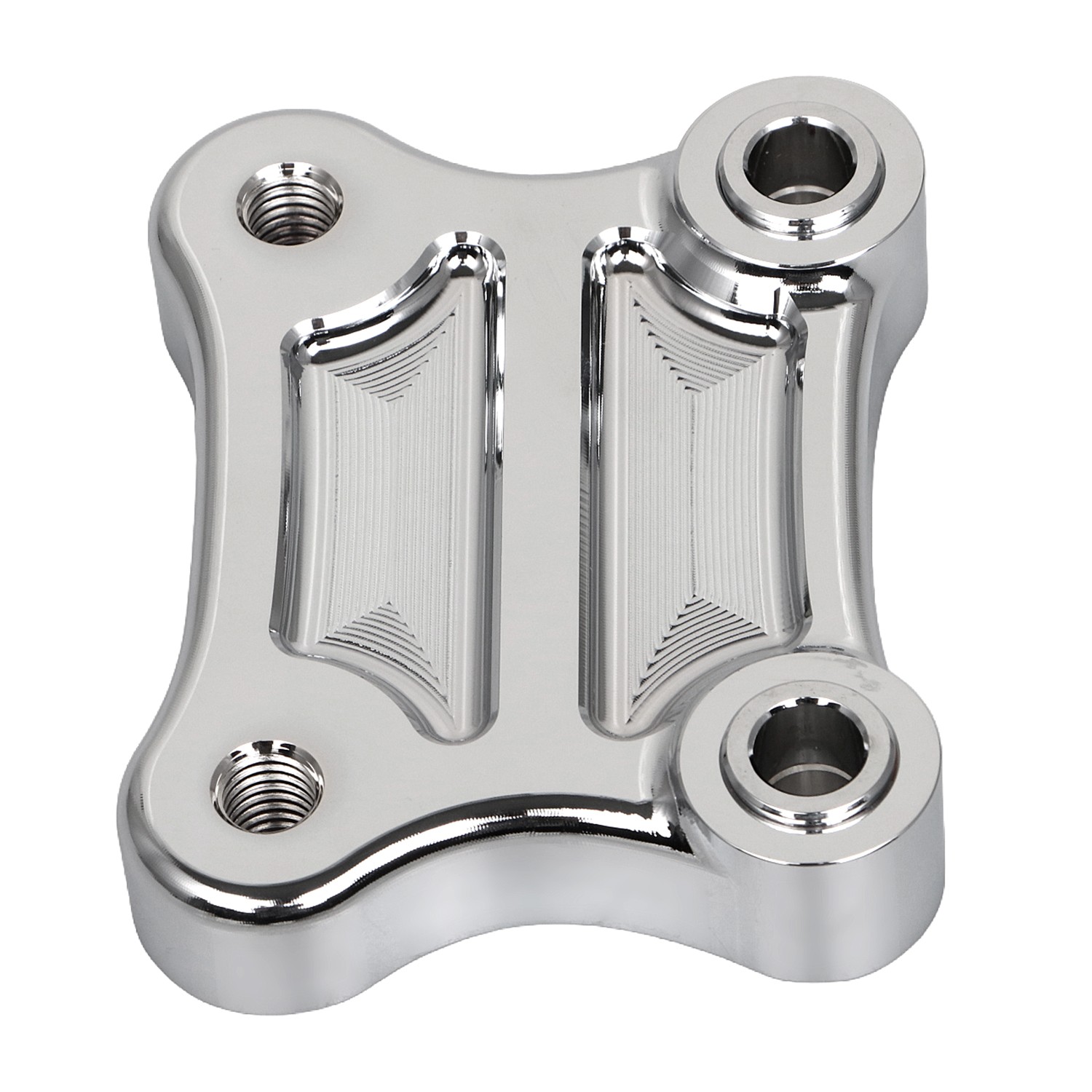CNC Chrome Handlebar Riser Pull Back Plate For Harley Electra Street Glide FLHX