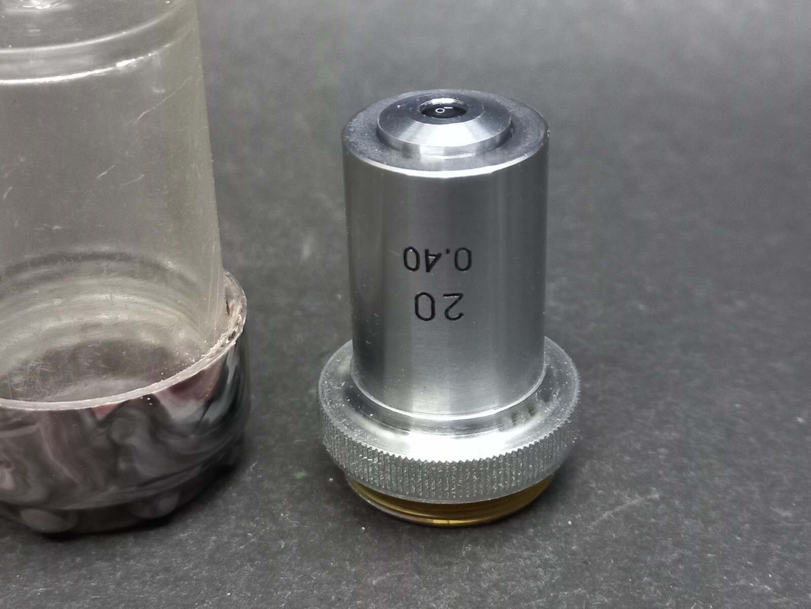 Soviet Vintage Microscope Lens LOMO 20/0,40, USSR Microscope Accessories