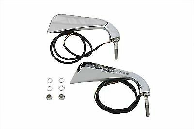 V-Twin Evil Eye Mirror Set with Billet Stems 34-0022
