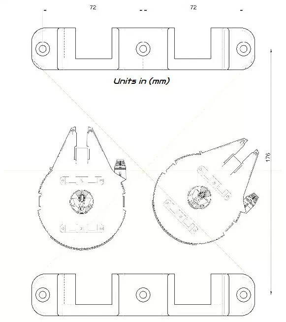 Wall Mount for Lego Millenium Falcon Lego 75212, 7965, 75105, 75257 - 3d Printed
