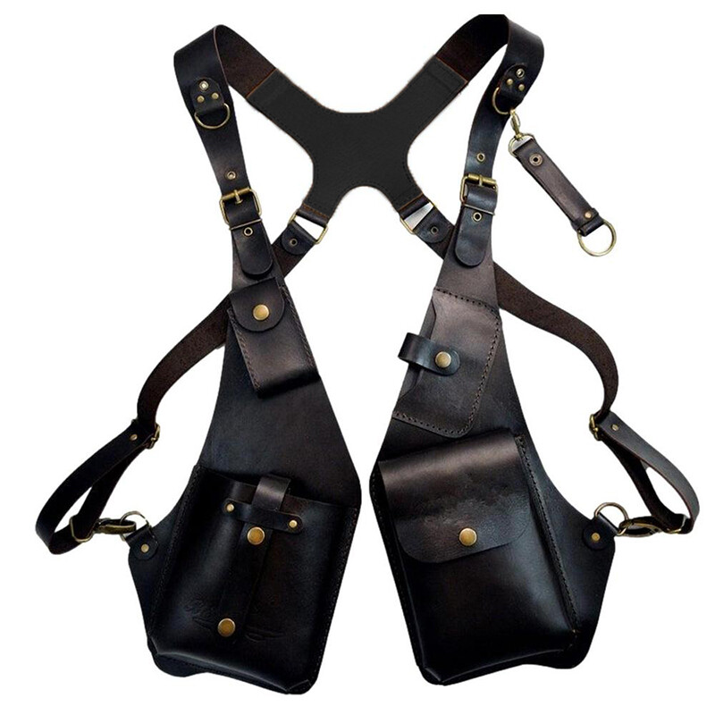 Anti-Theft PU Leather Concealed Underarm Shoulder Holster Bag Phone Case Wallet.