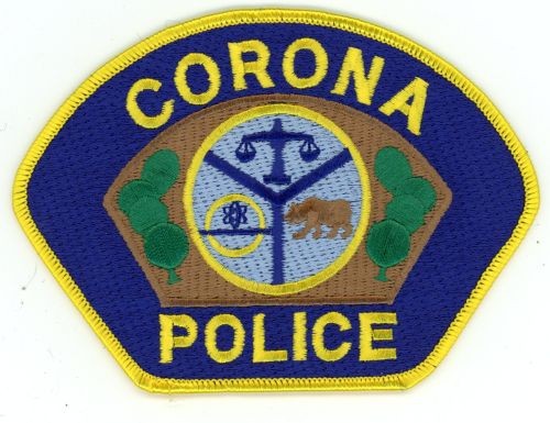 CALIFORNIA CA CORONA POLICE NICE SHOULDER PATCH SHERIFF