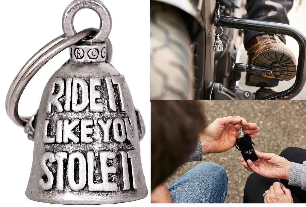 Guardian Bell RIDE LIKE YOU STOLE IT Motorcycle Harley Gremlin Lucky Biker Charm