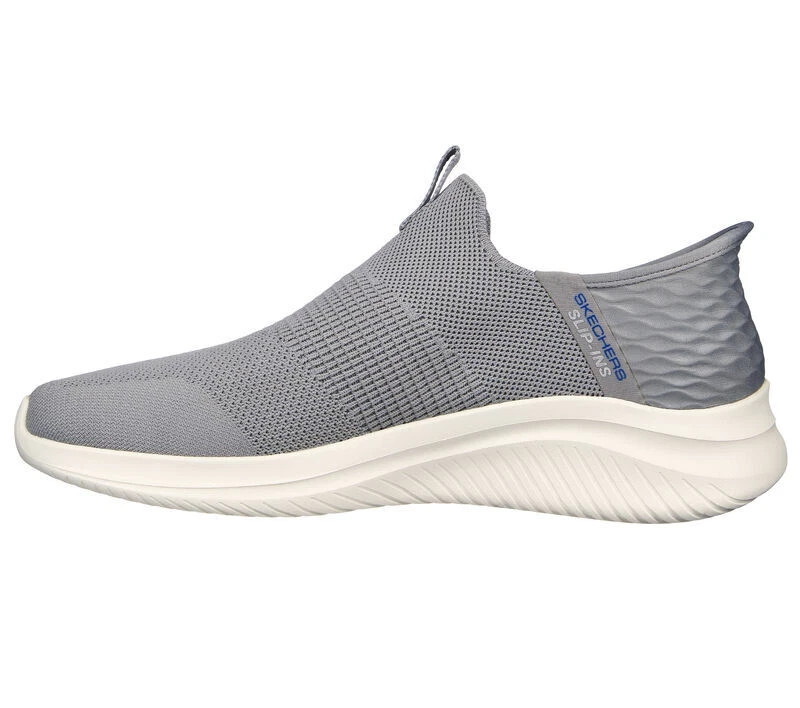 Skechers Shoes Slip Ins Men Wide Fit SlipOn Gray Sport Memory Foam Smooth 232450