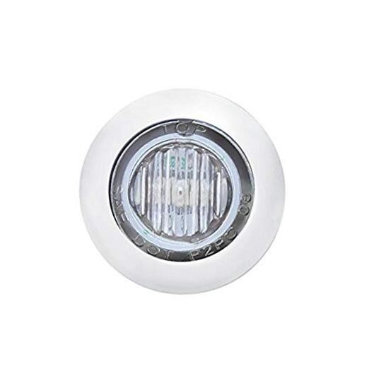3 LED Dual Function Mini Clearance/Marker Light w/Bezel - Amber Amber/Clear