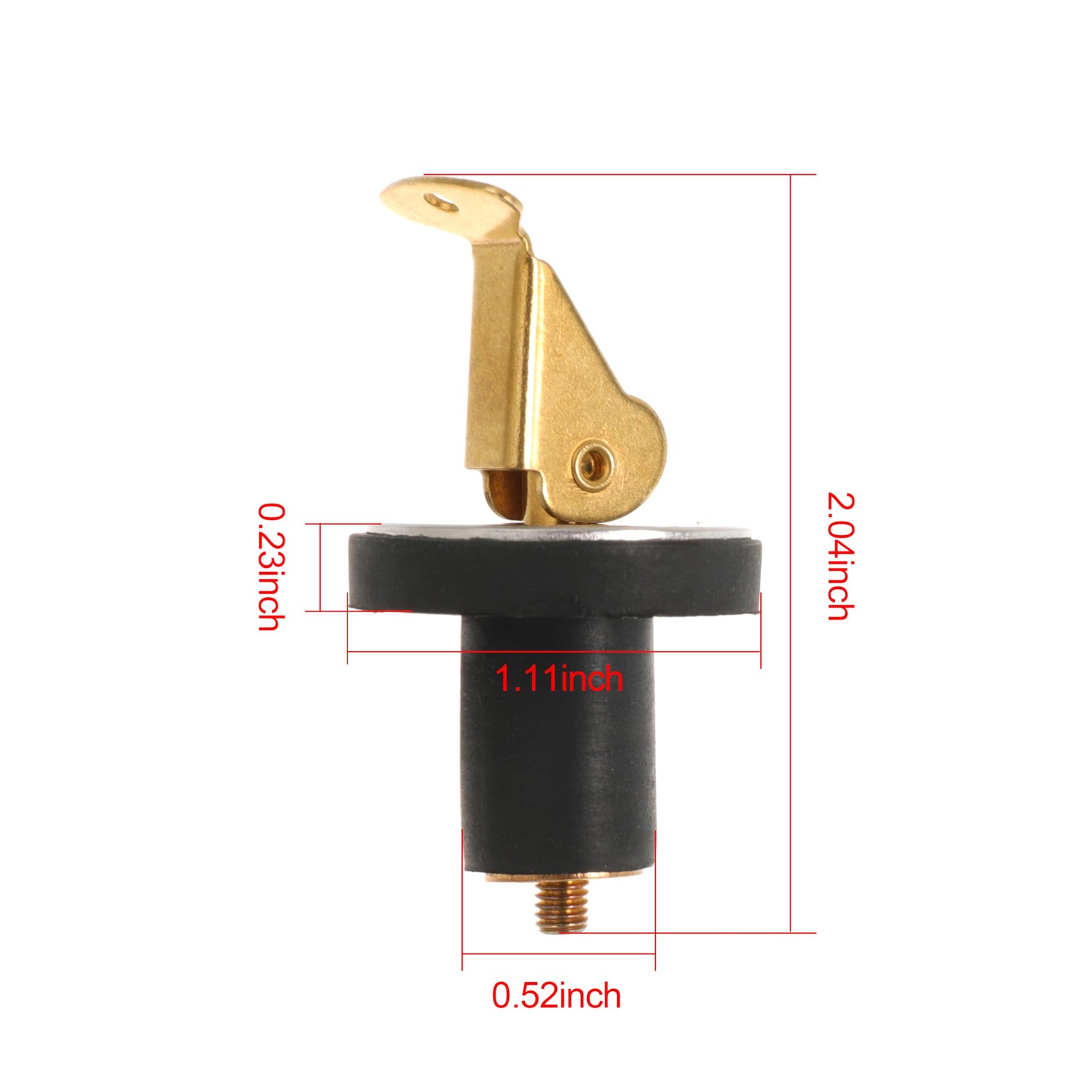 Boat Plug 1/2Inch Brass Boat Drain Plug Snap Handle Plug Deck Plug for Boat M...