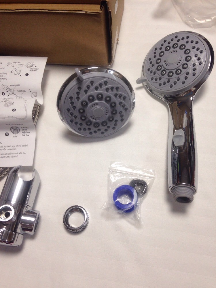Hotel Spa Multiple Setting Ultra Luxury Spiral Three-Way Showerhead Handheld