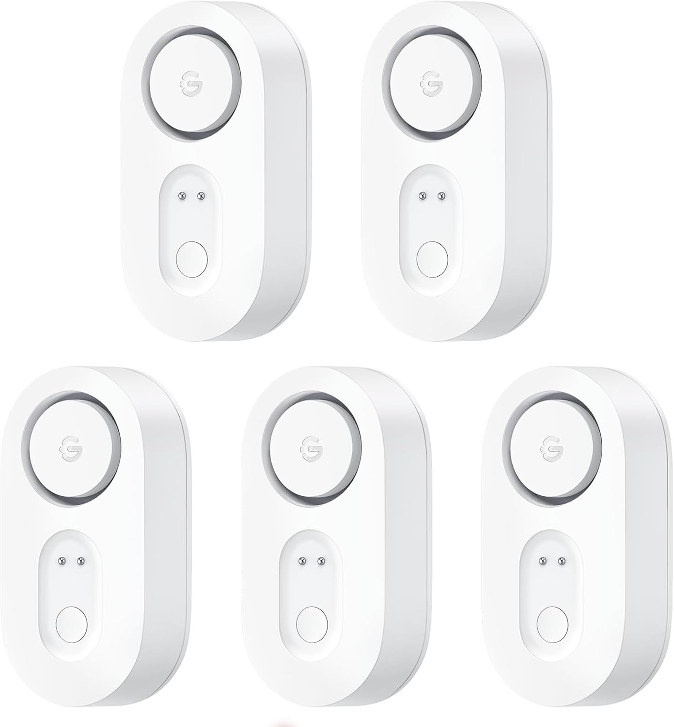 Upgraded Water Leak Detector with 105Db Adjustable Alarm, 5 Pack | Dual Probes D