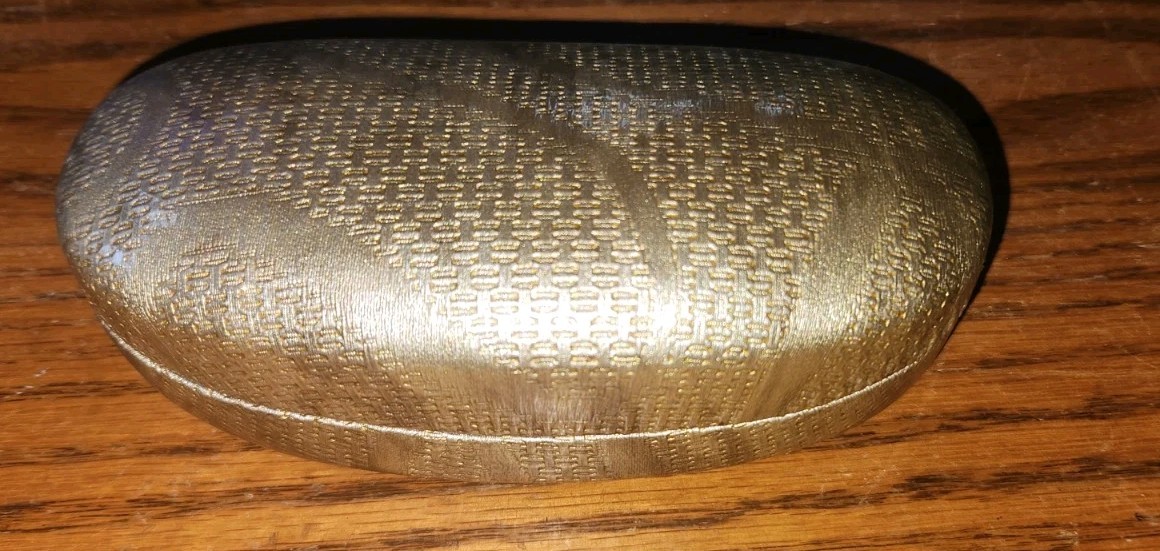 Clamshell Glasses Case Reading Sunglasses Sparkle Goldish Color