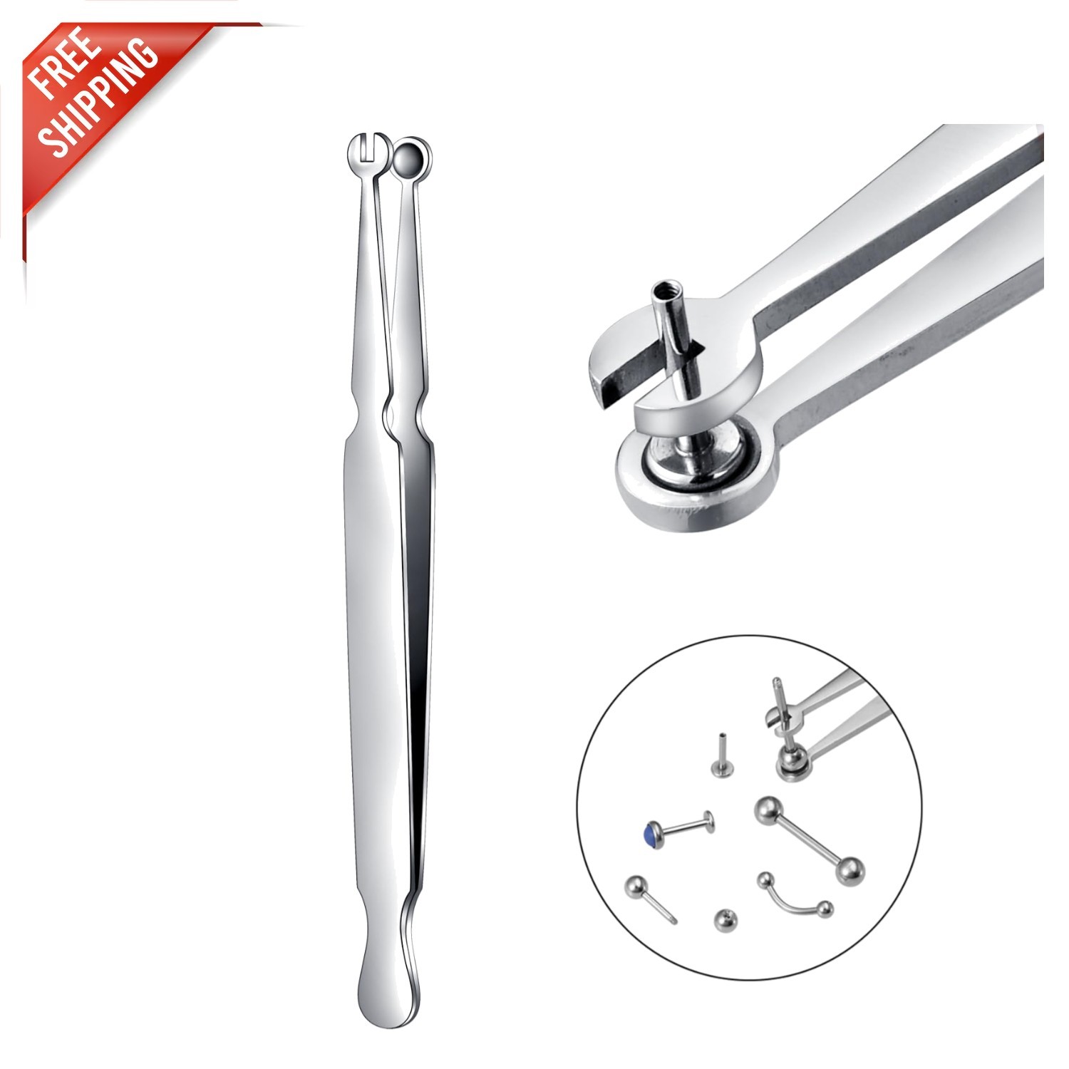 Lightweight Jewelry Change Tool: Ideal for Tragus, Helix, and Nostril Piercings