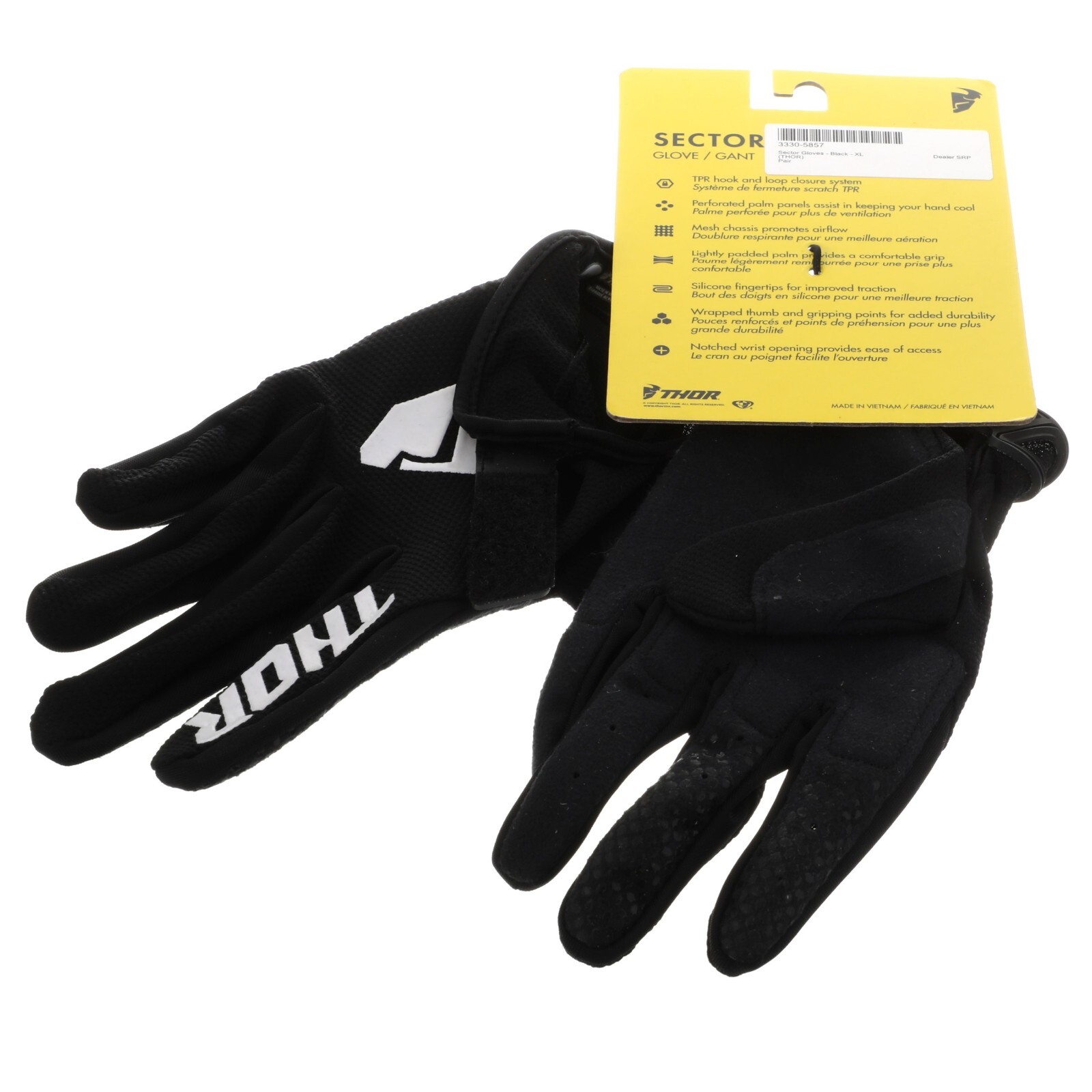 Thor Black Sector Gloves XL