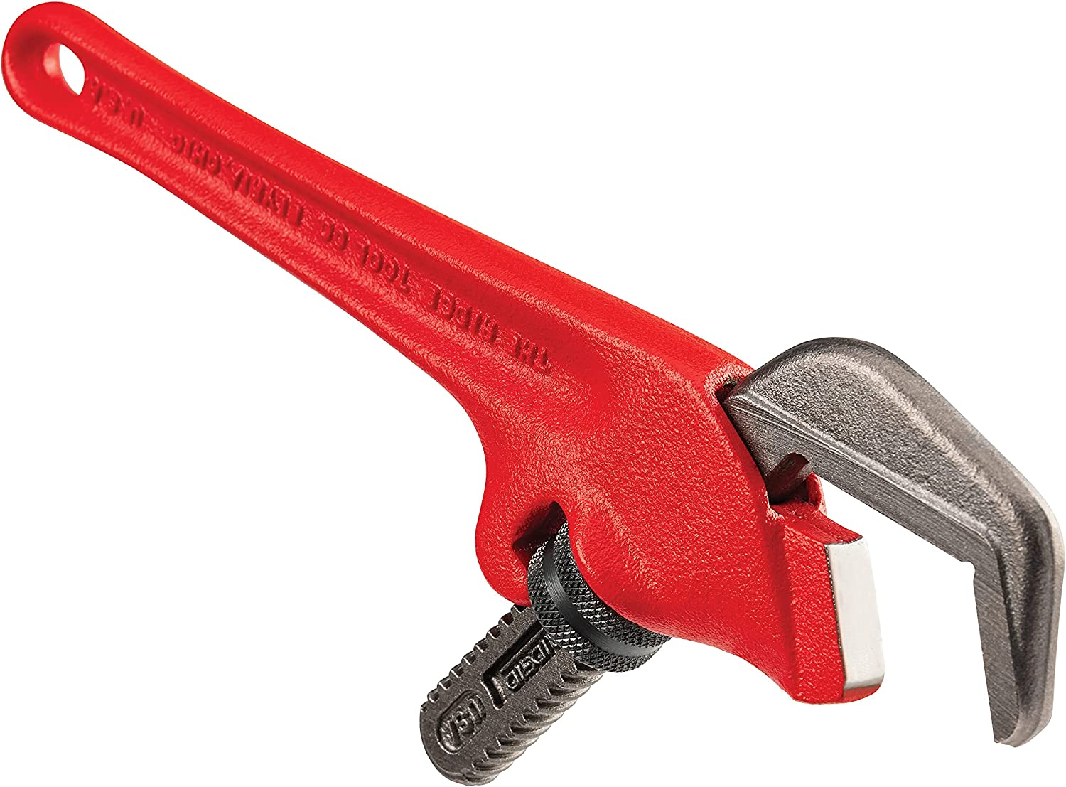 RIDGID 31305 Model E-110, 9.5" Offset Hex Jaw Pipe Wrench, Red, Made in the USA