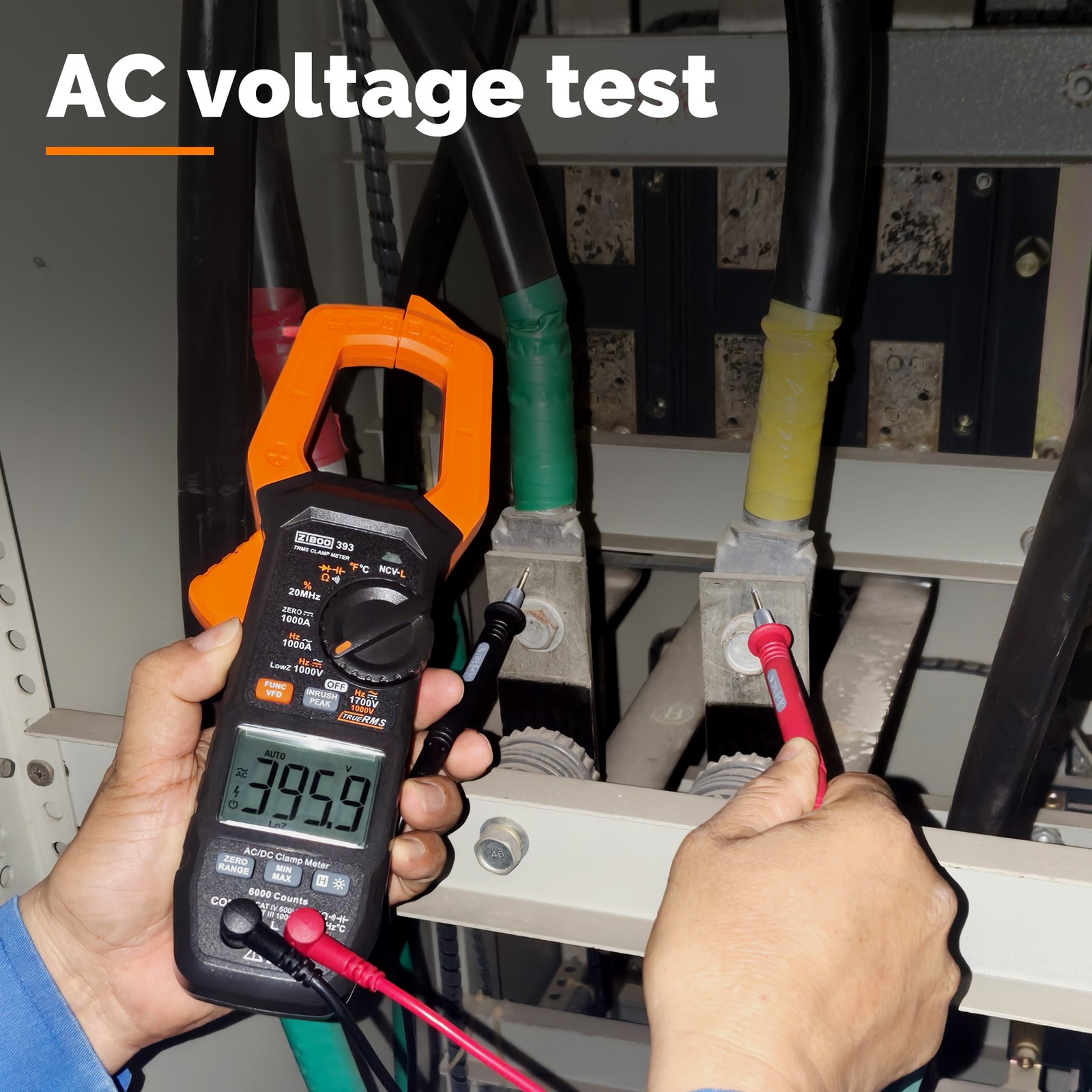 ZIBOO 393 True RMS Clamp Meter, DC 1700V Digital Multimeter