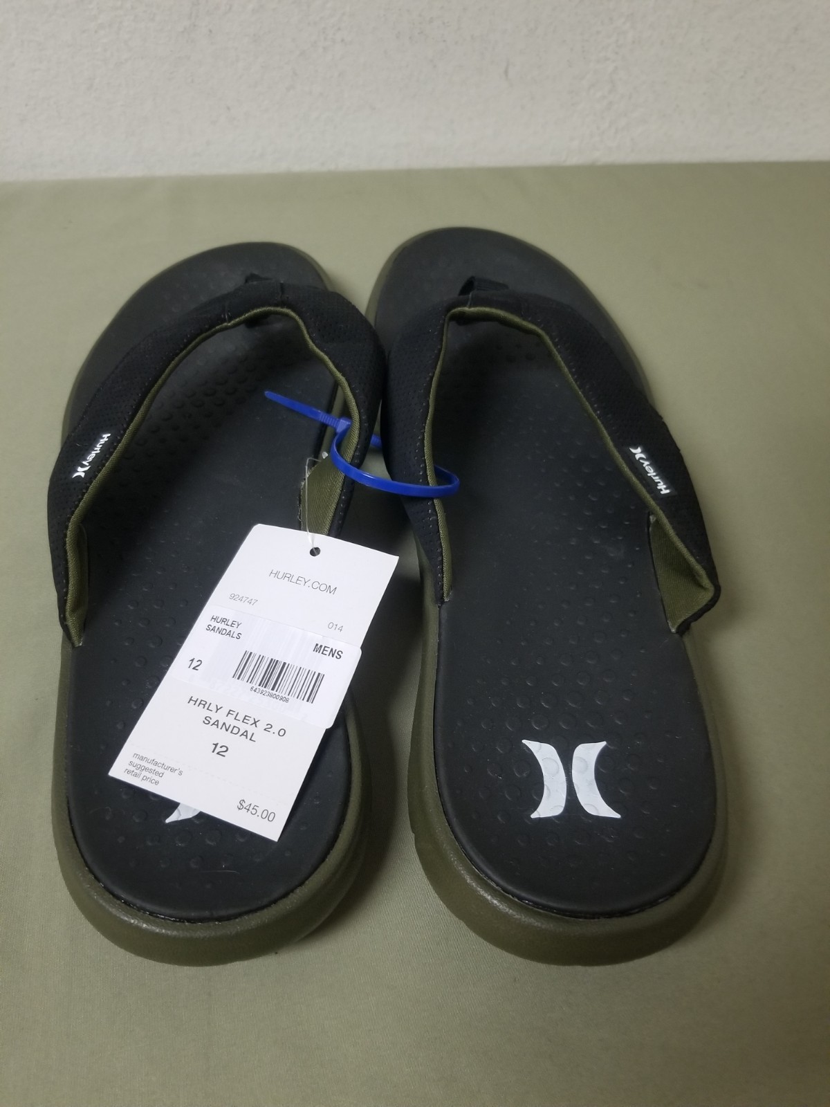 New Hurley Mens Flex 2.0 Sandals Flip Flops.