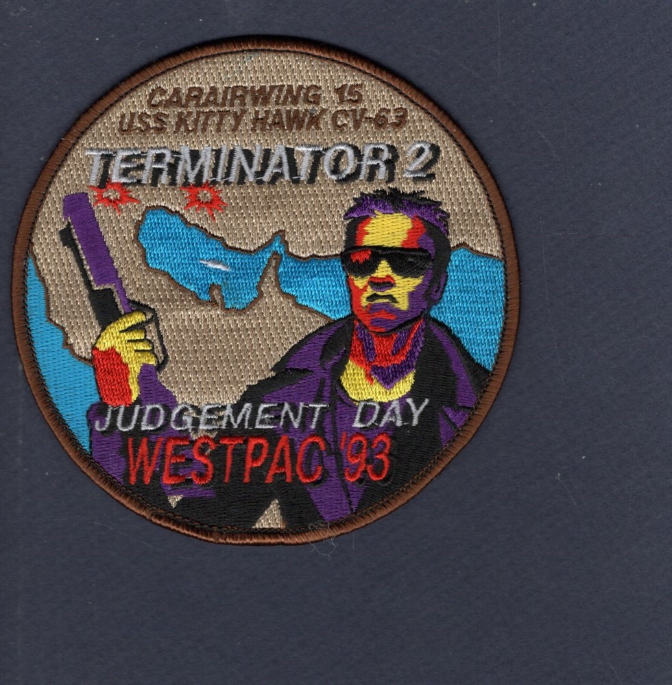 CV-63 USS KITTY HAWK Terminator WESTPAC 1993 US NAVY Squadron Ship Cruise Patch