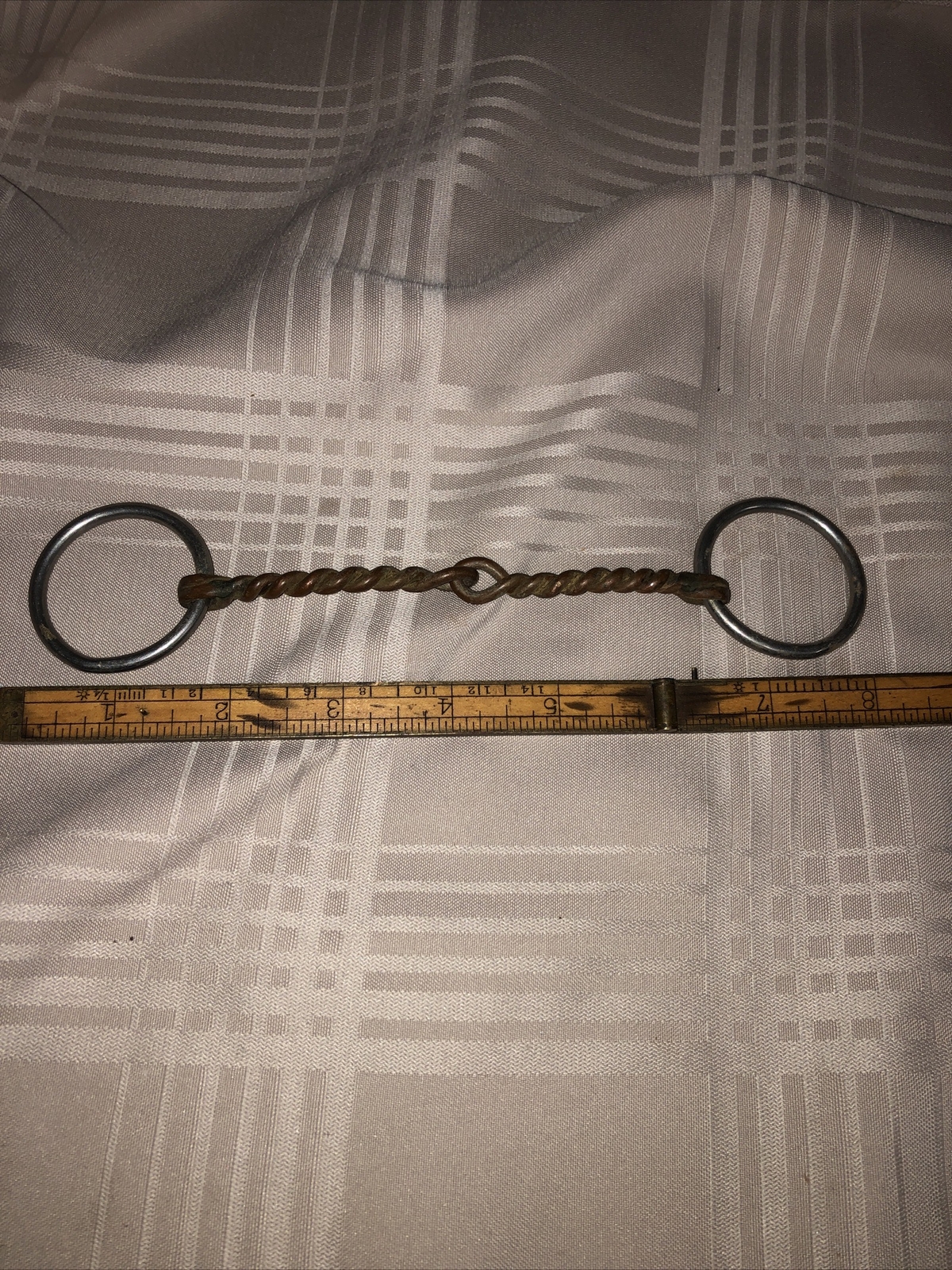 5.25” Snaffle Twisted Copper Metal Loose Ring 2”