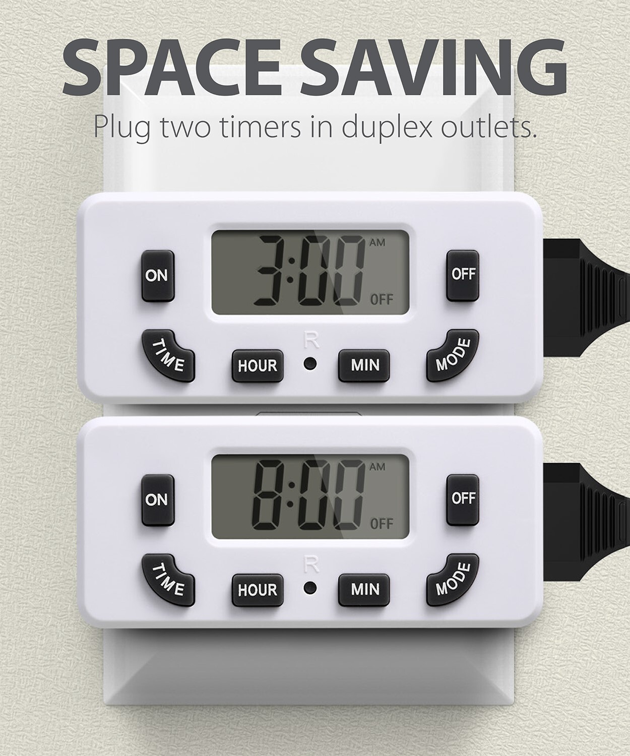 Digital Clock Timer Single Outlet Plug In Switch Electric 24 Hour Programmable