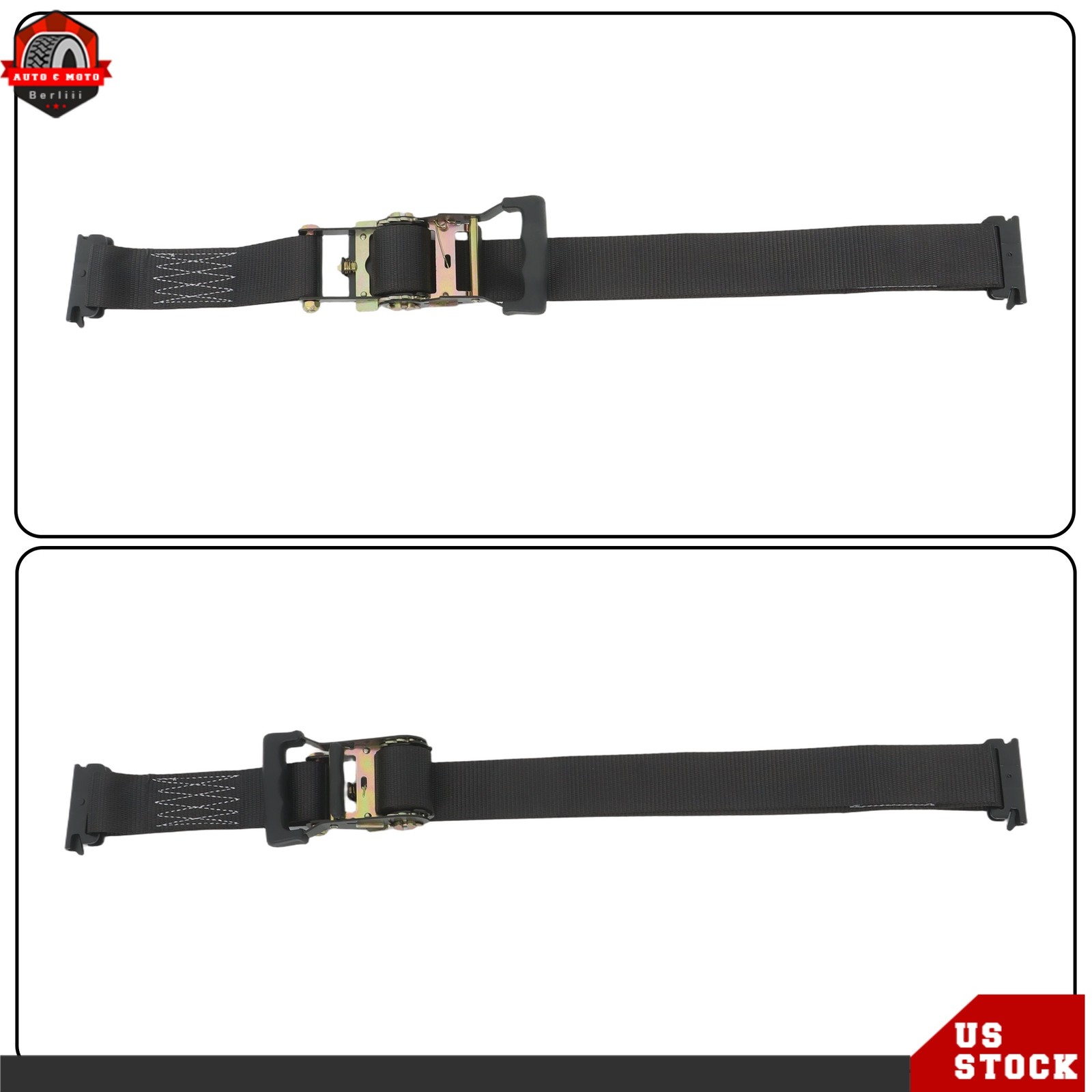 High Quality Trailer 6' Black Ratchet Strap E-Track Wheel Chock Tie Down Durable