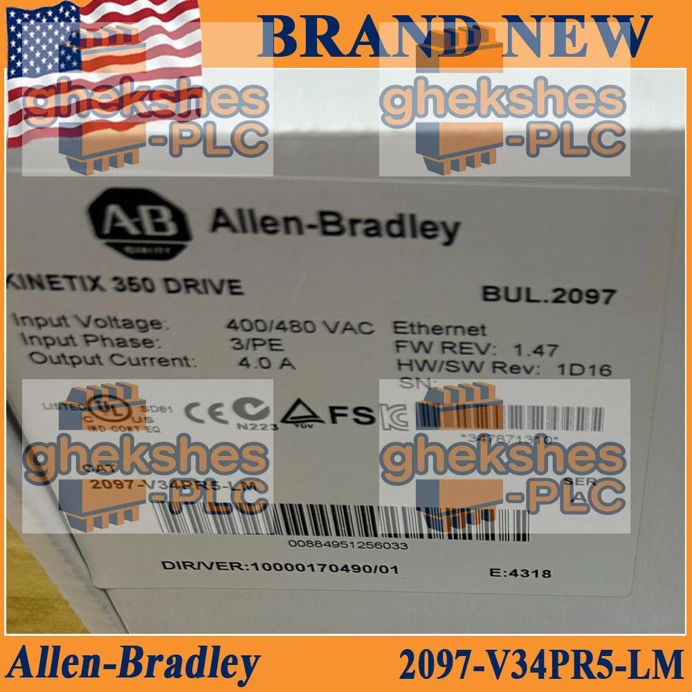 2097-V34PR5-LM NEW NEW PLC Kinetix 350 Servo Drive 2097 V34PR5 LM US AB