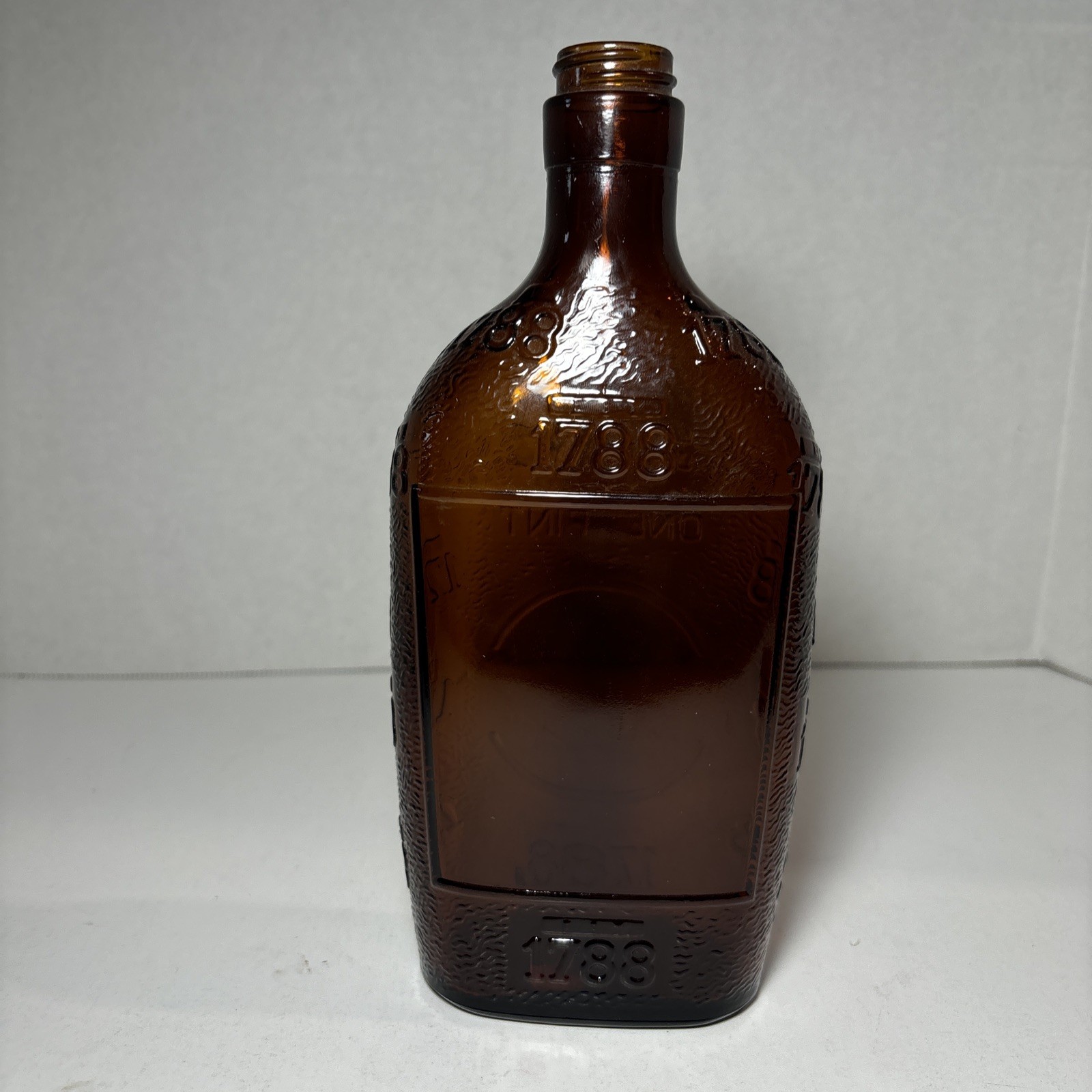 Armstrong 1958 Amber One Pint 1788 Whiskey Bottle No Cap Or Label JL
