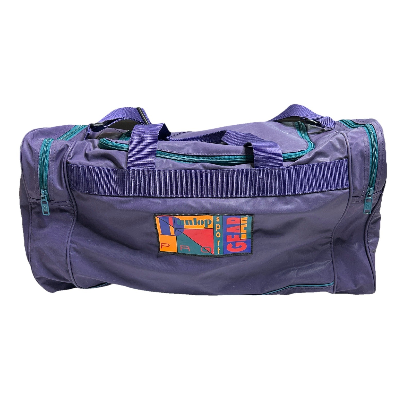 Vintage Dunlop Duffle Bag Gym Bag Sport Pro Gear Purple Travel Bag