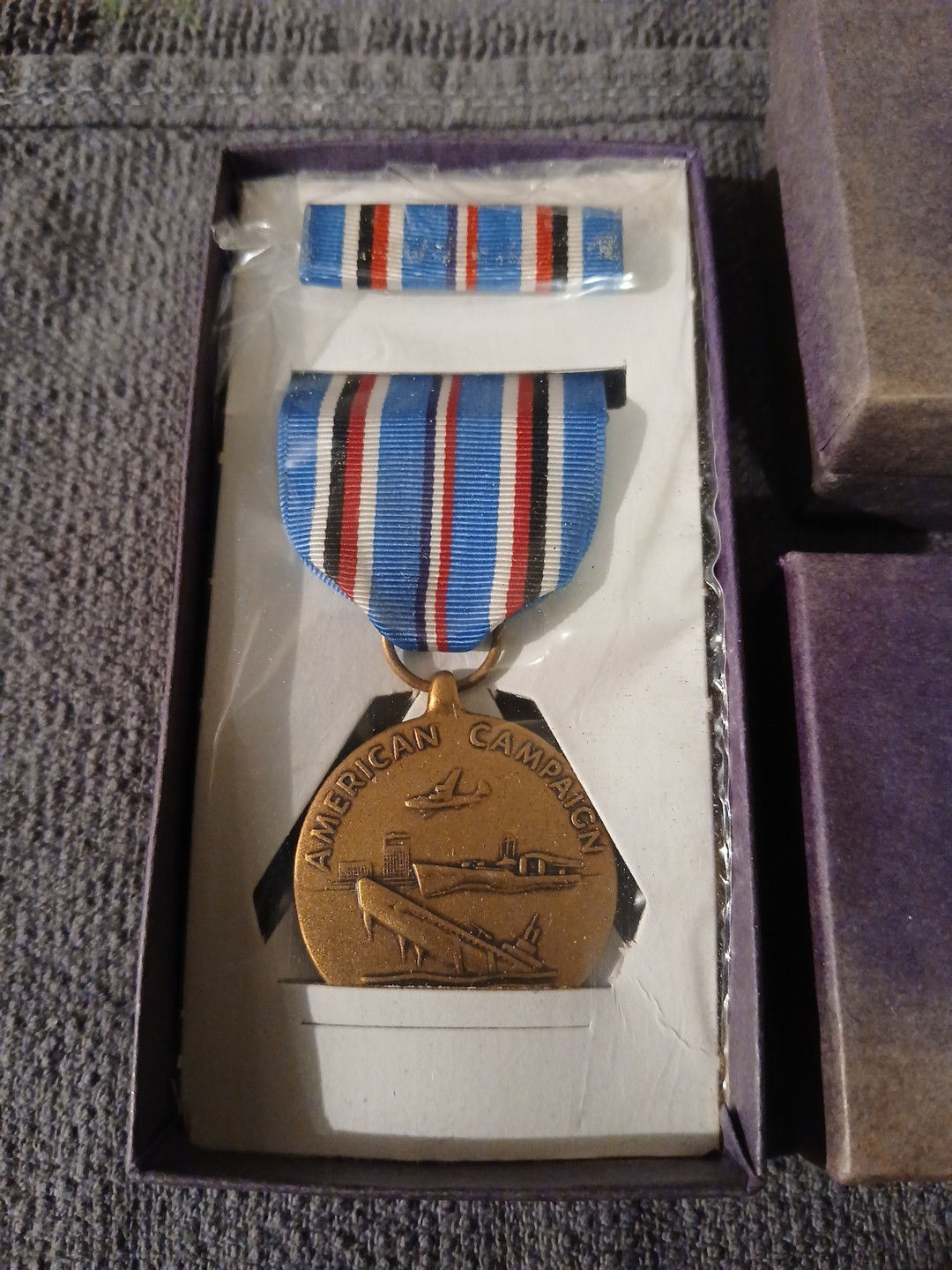 American Campaign Medal WW2 Reg Size Replica 1985 with Ribbon