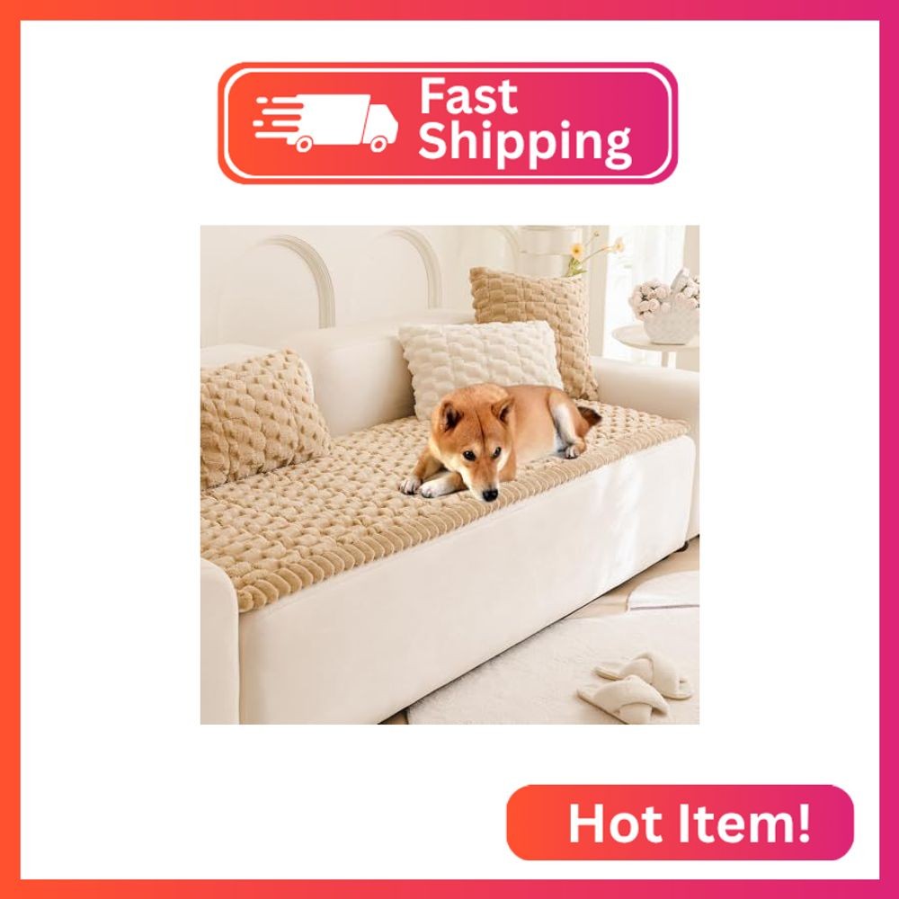 Gumfolk Plush Pet Sofa Covers for Dogs Washable Couch Protector for Cushion, Dog