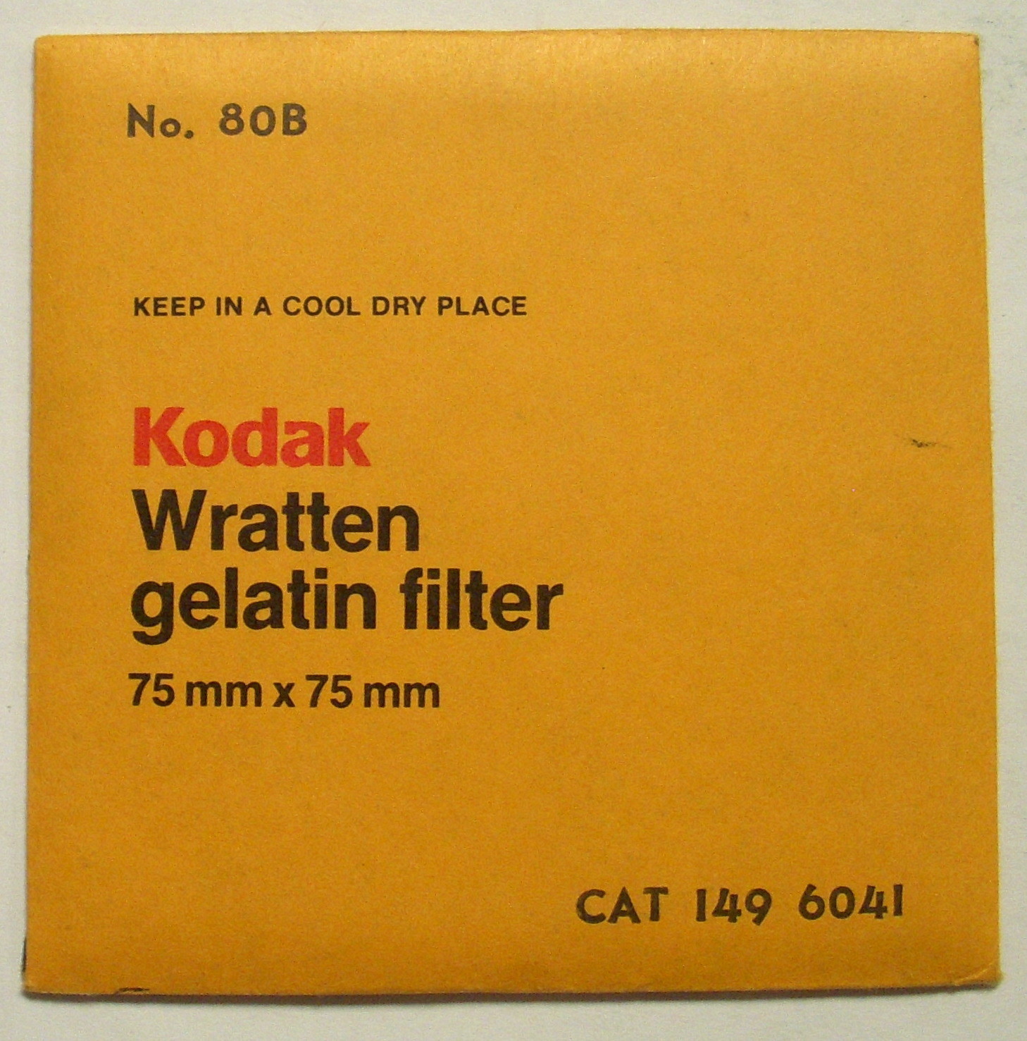 KODAK WRATTEN GELATIN FILTER NO 80B 3" or 75mm Square