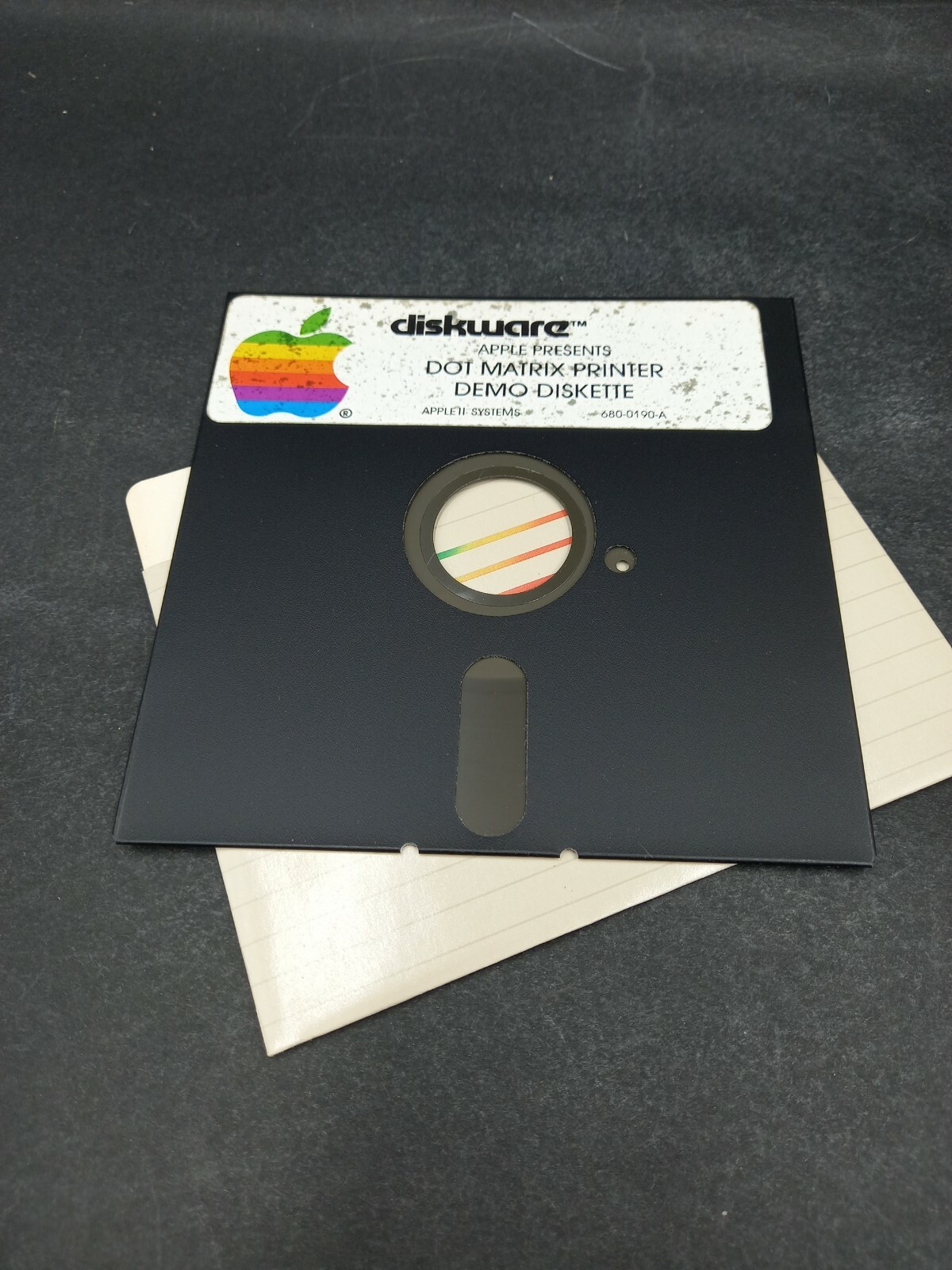 Apple Diskware Dot Matrix Printer Demo Diskette Apple II 5.25" Floppy