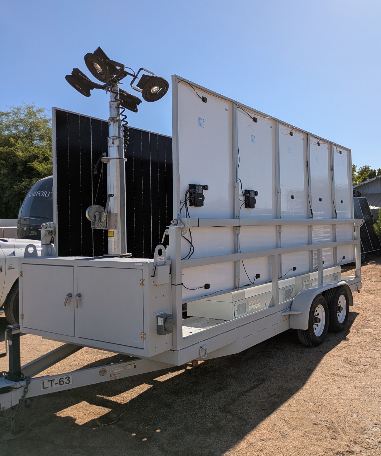Dc Solar Trailer - Mobile Solar Generator - EXCELLENT Condition  CUSTOM MADE