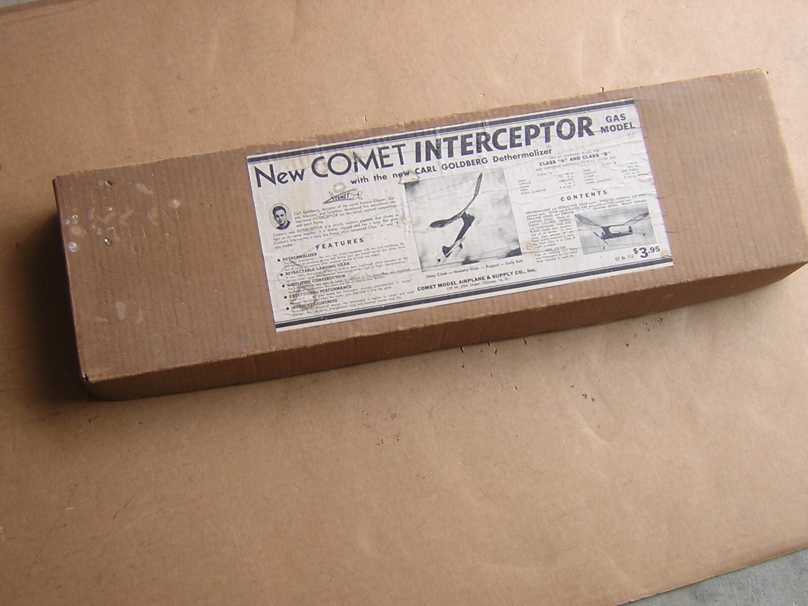RARE  BOX COMET INTERCEPTOR Model Plane 1942 Issue, ASSORTED BALSA WOOD