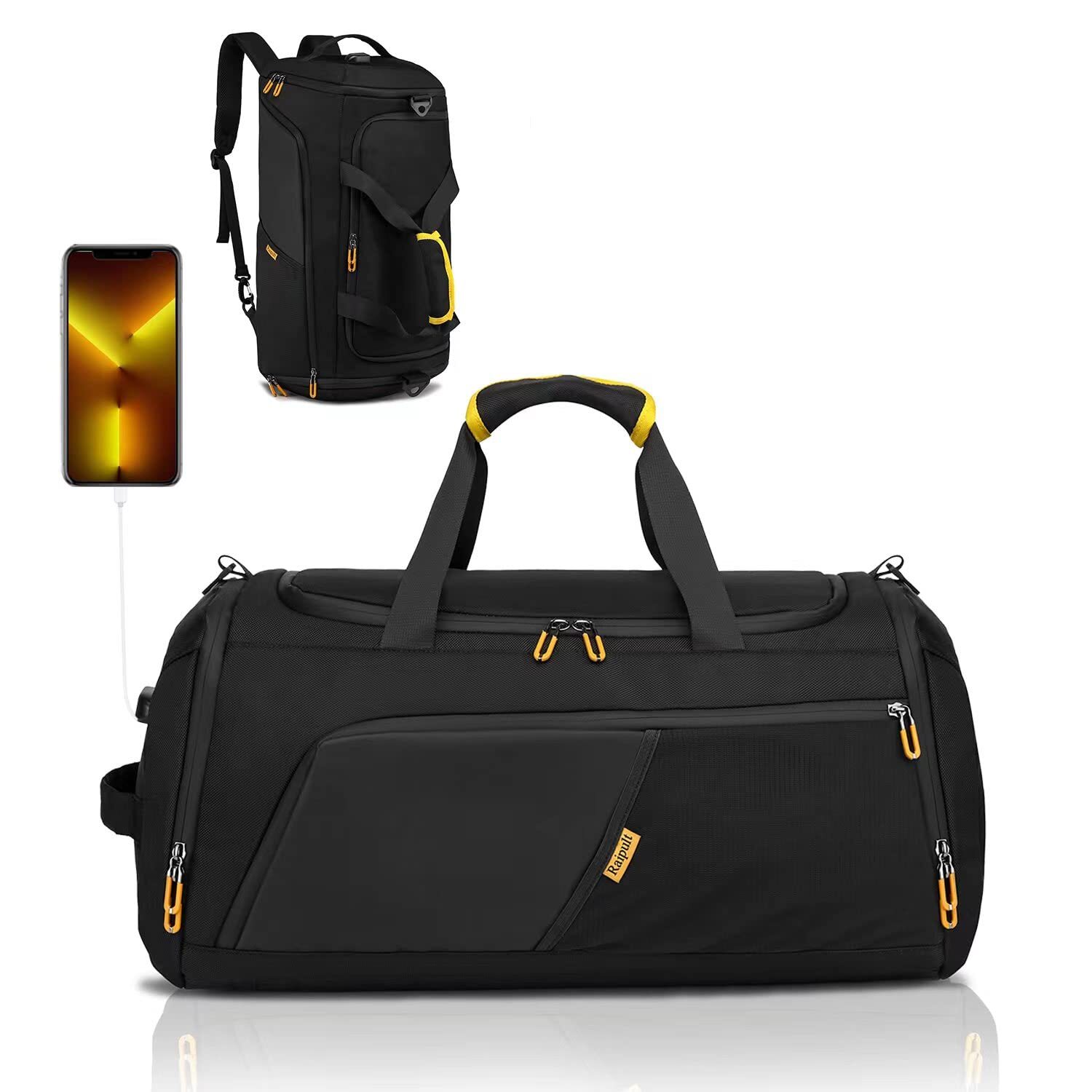 Gym Duffle Bag for Men Women Travel Duffel Bag Backpack with Shoe Compartment...