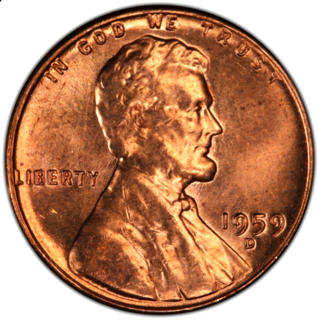 1959 D Lincoln Memorial Cent BU Brilliant Uncirculated 1C From 🔥OBW Bank Roll🔥