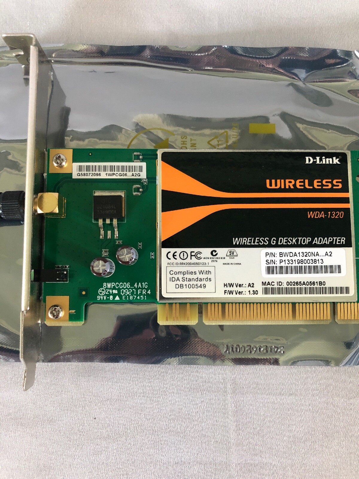 D-LINK WDA-1320 Wireless G Desktop PCI Adapter
