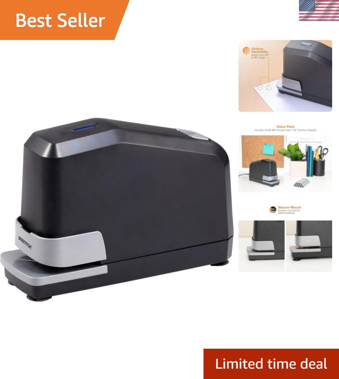 Office Impulse Heavy Duty Electric Stapler Value Pack, 45 Sheet Capacity, Inc...