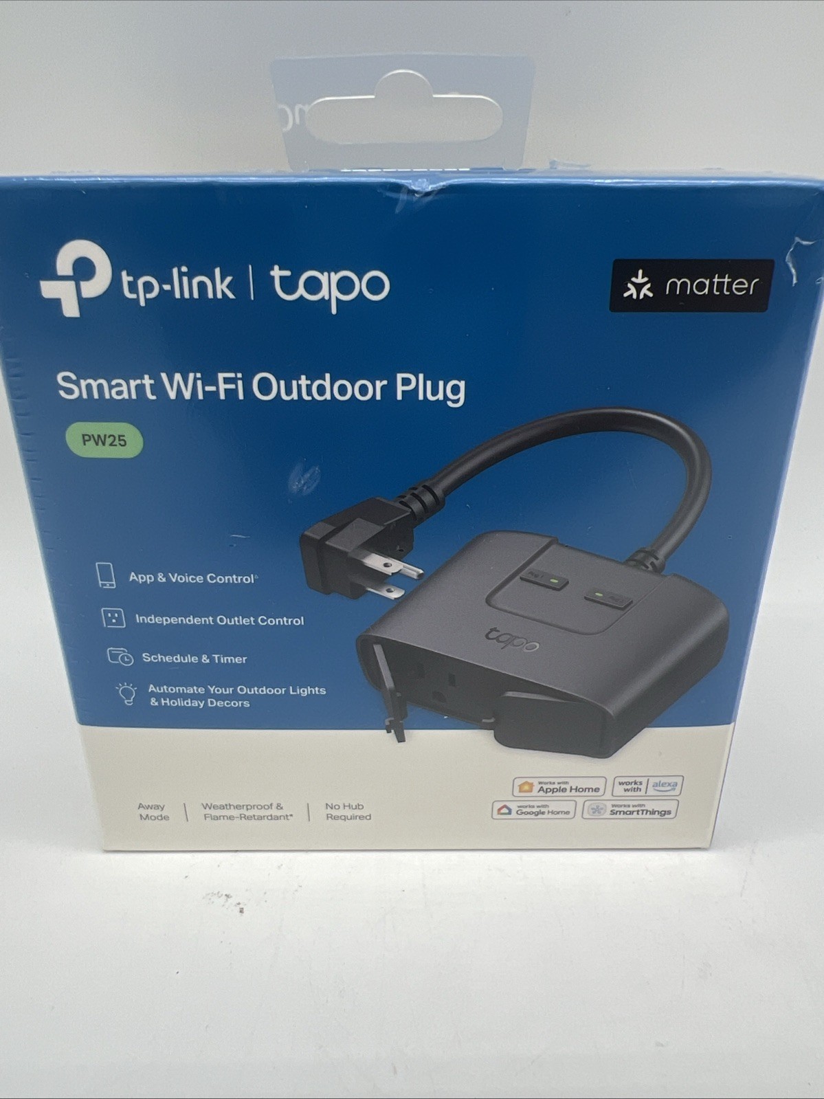 New TP-Link Tape Smart Wi-Fi Outdoor Plug w/ Matter PW25 Alexa Google FreeS&H
