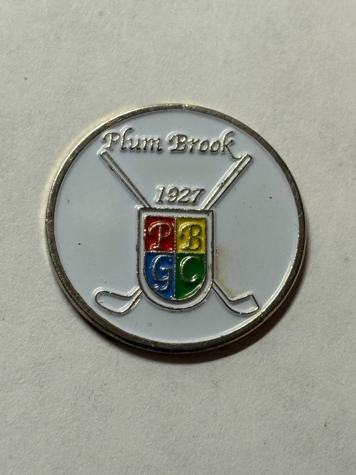 Plum Brook Golf Club 7/8" Coin Style Golf Marker - Sterling Heights, Michigan