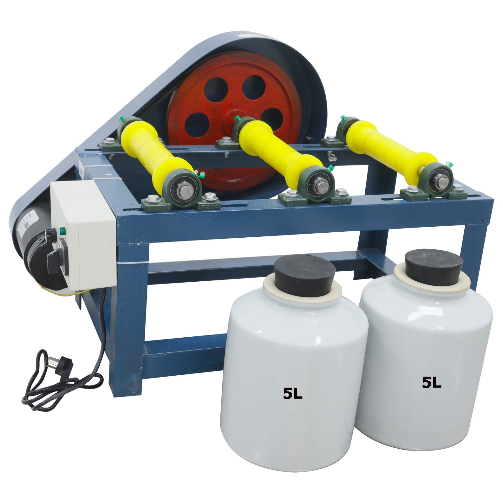 Horizontal Ball Mill Lab Grinder Mixer Dry/Wet Mineral Abrasive Machine 220V