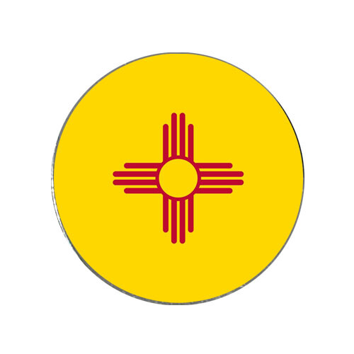 New Mexico State Flag Golf Ball Marker + Premium Switchblade Divot Tool