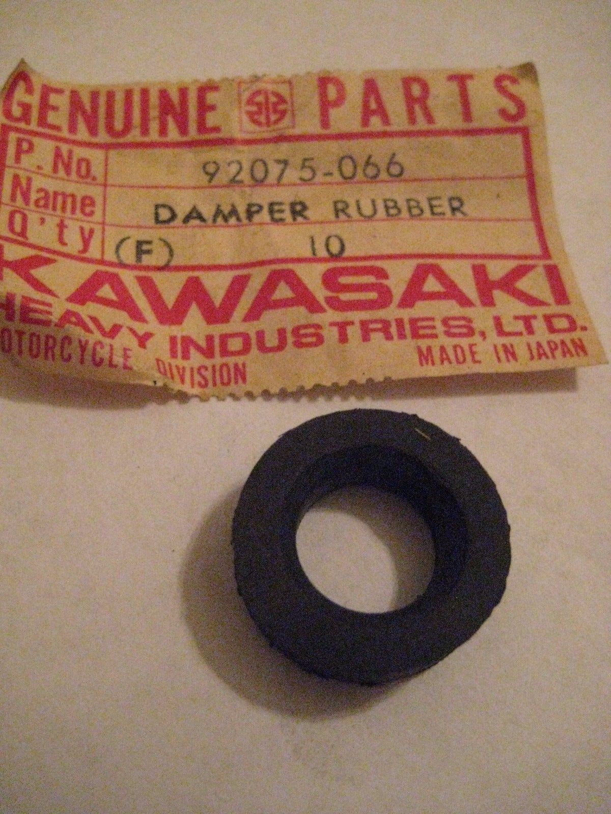 KAWASAKI F9/F8/F11/F7/F6/G5 METER DAMPER RUBBER NOS!