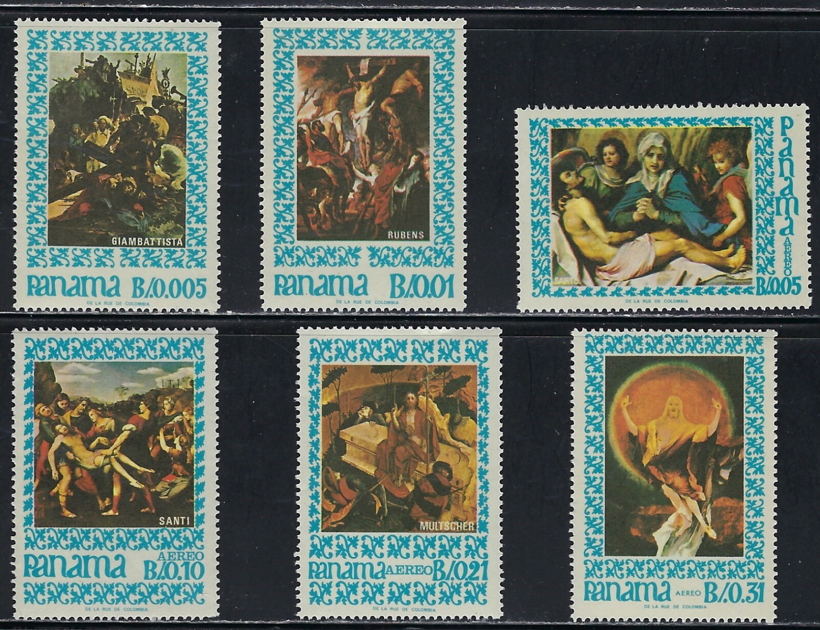 1967 MNH Easter Paintings Set from Panama  ............32P........A-617-3