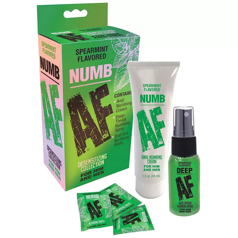 Numb AF Desensitizing Collection Kit Gel Spray And Mints