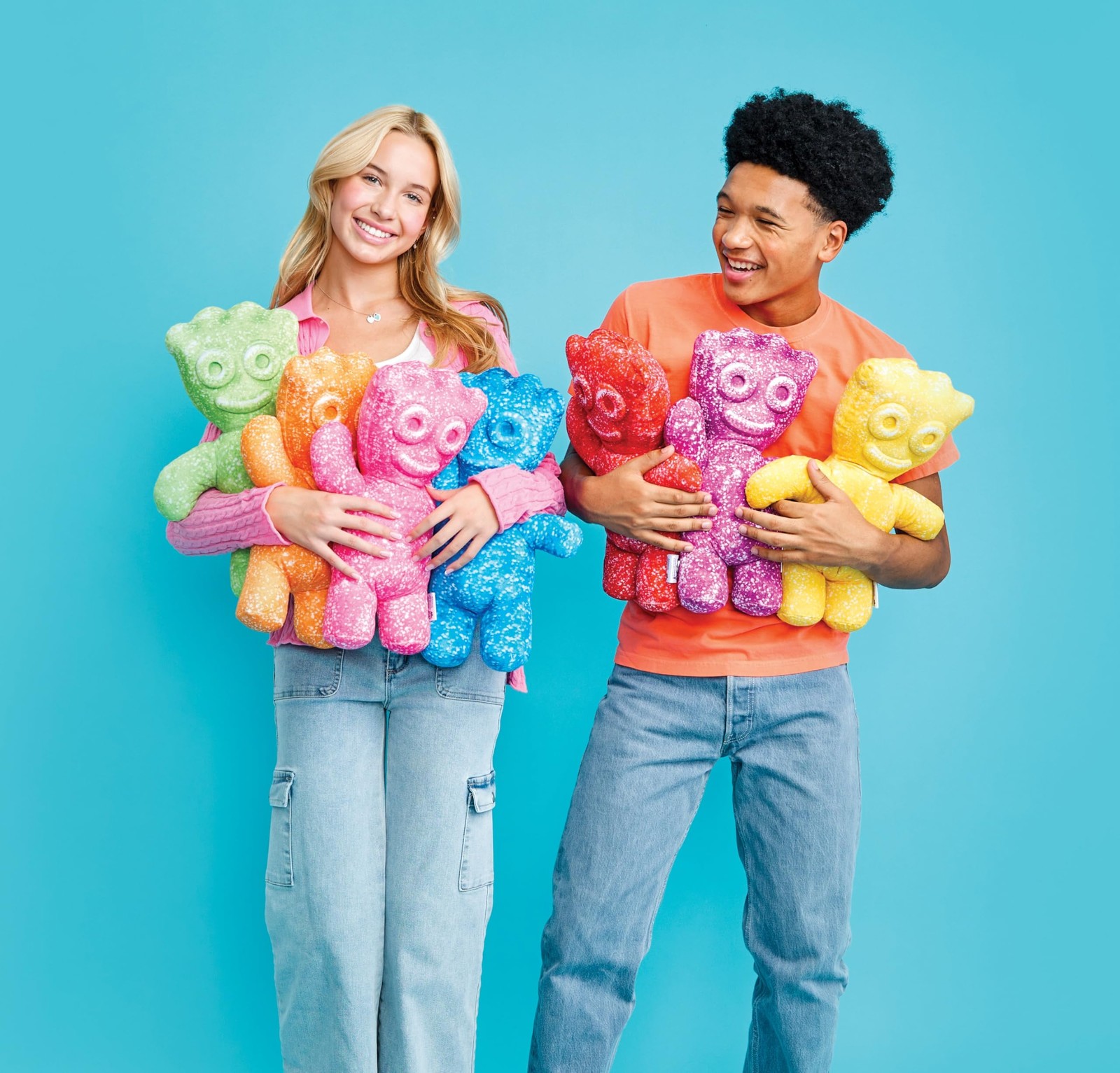 iscream Sour Patch Embossed 16.75" x 12" Candy Character Shaped Pillow, Blue