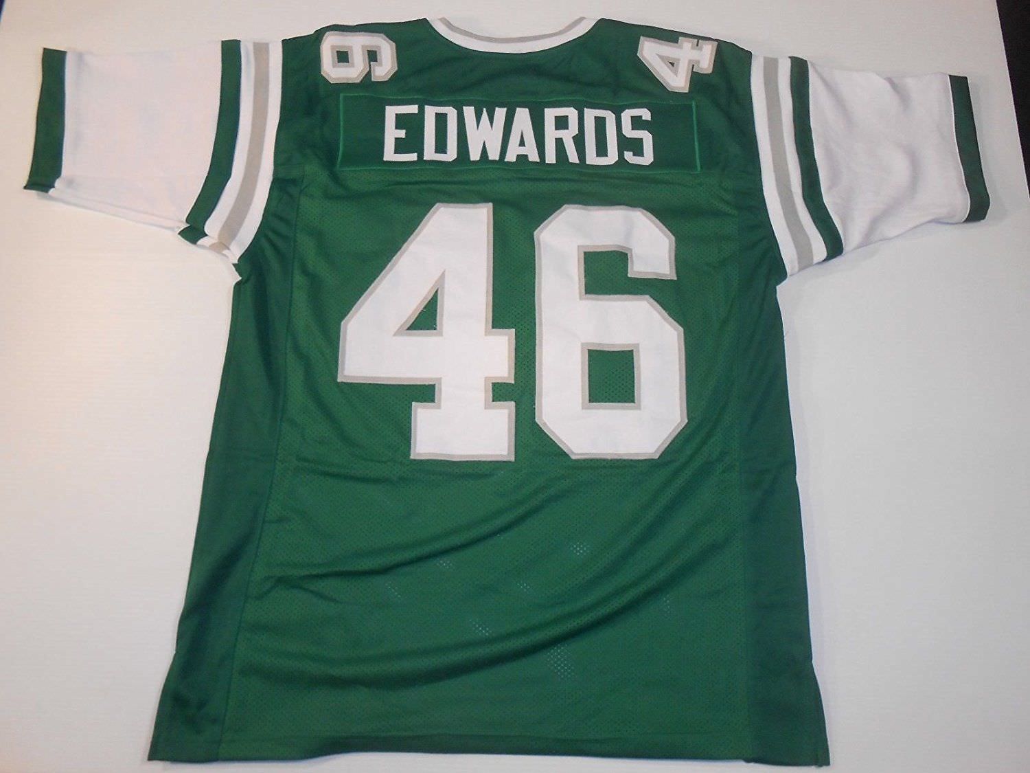 UNSIGNED CUSTOM Sewn Stitched Herm Edwards Green Jersey - M, L, XL, 2XL