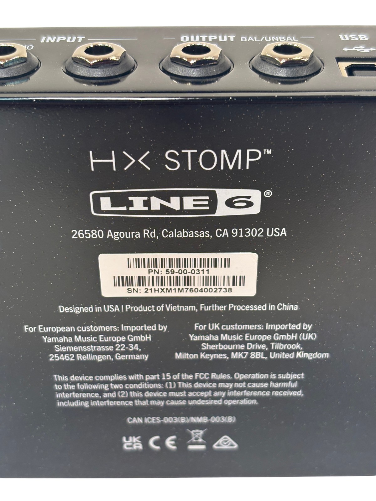 Line 6 HX Stomp Digital Multi-effects Electric Guitar Floor Processor - Black