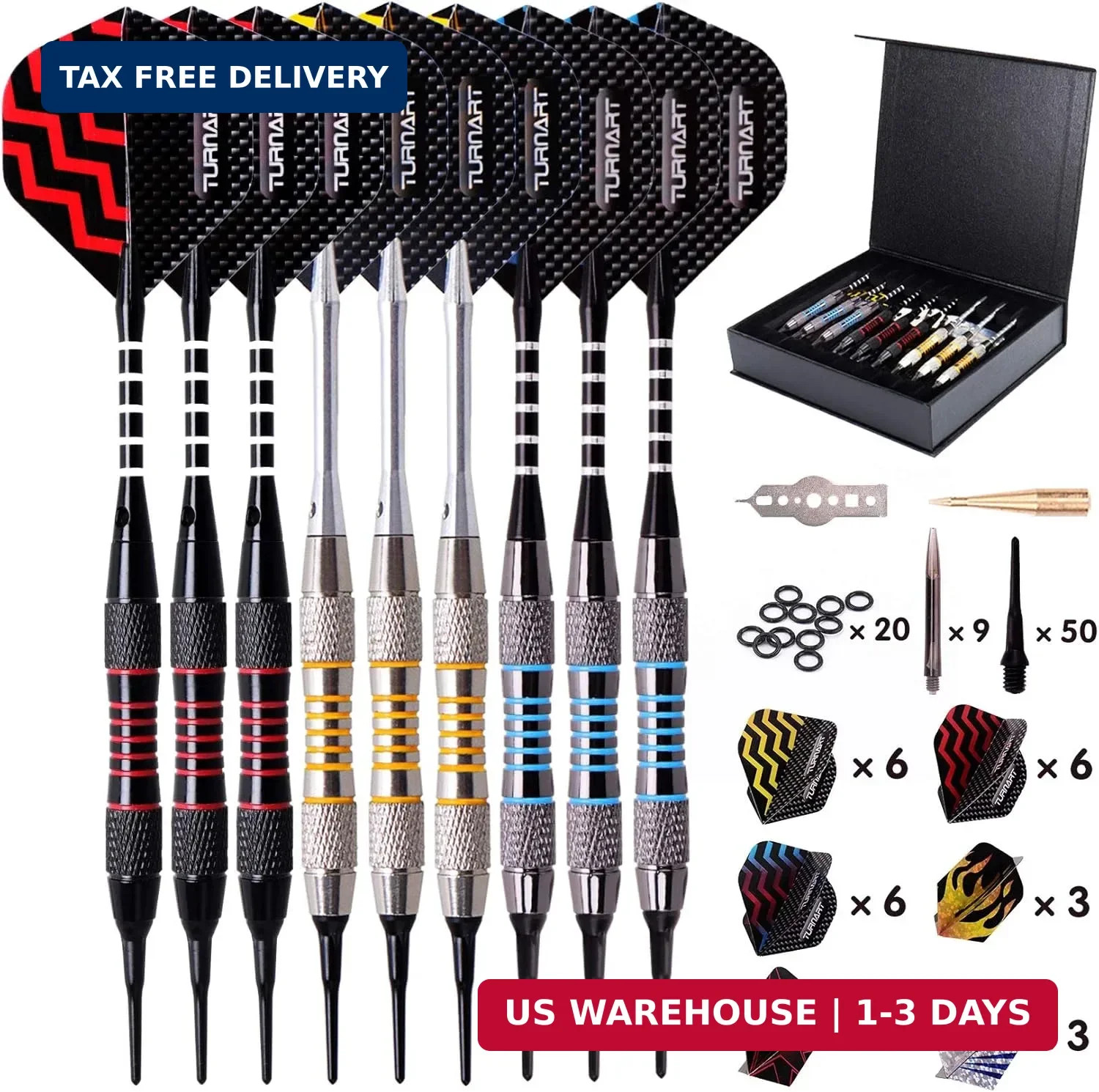 Darts Plastic Tip - Professional Soft Tip Darts Set for Electronic Dartb