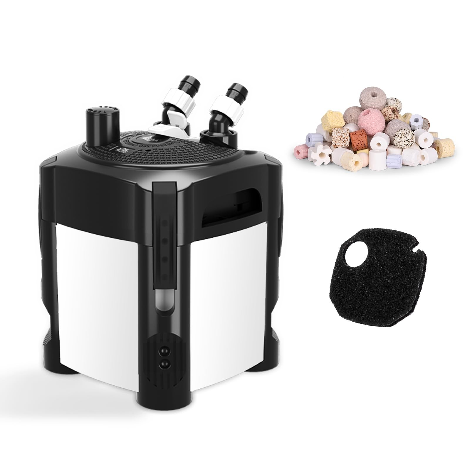 317GPH Canister Filter, Ultra-Quiet External Aquarium Canister Filters, 3 Sta...