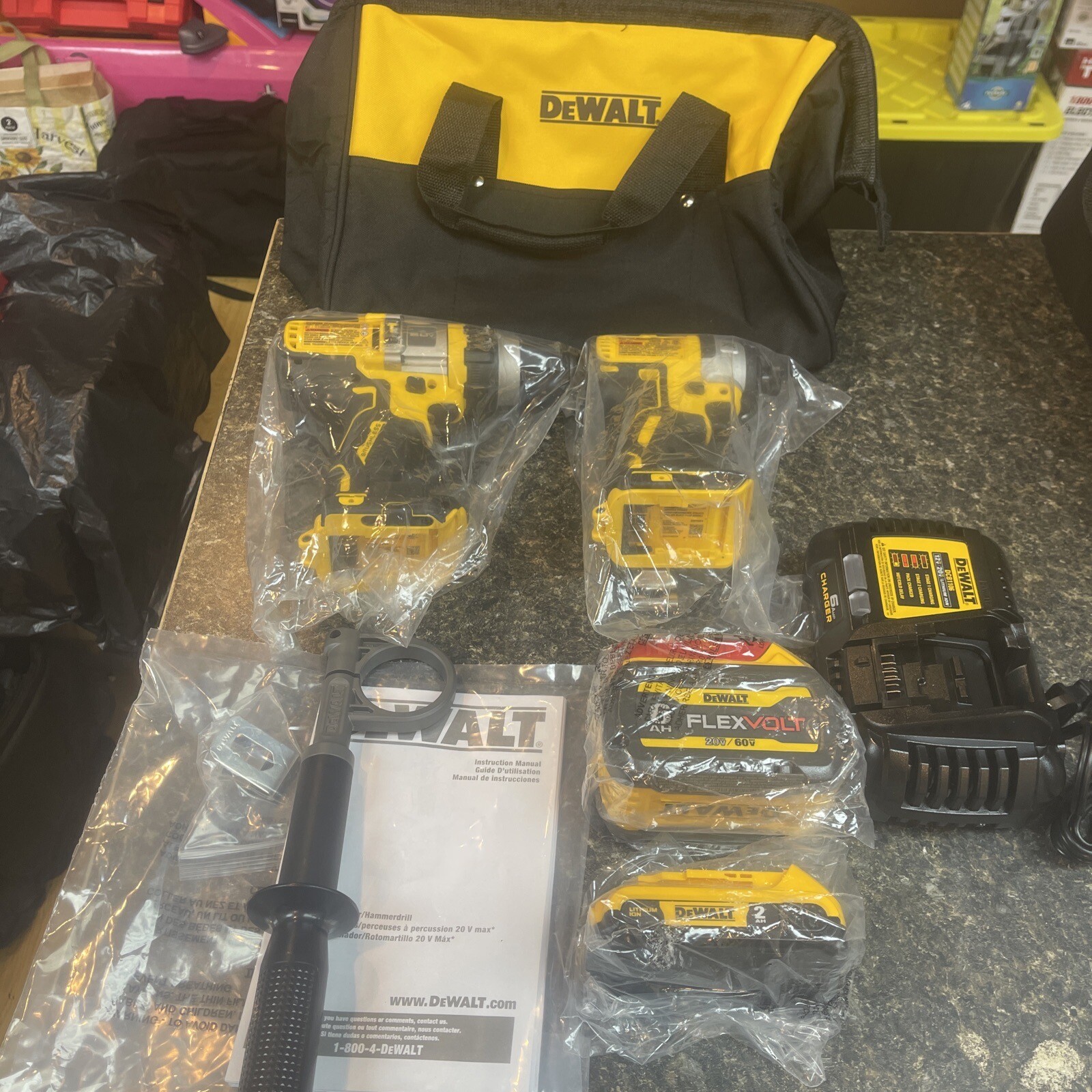 Dewalt 20V MAX 1/4" Impact Driver DCF887 & 1/2" Hammer Drill DCD999T1  Brushless
