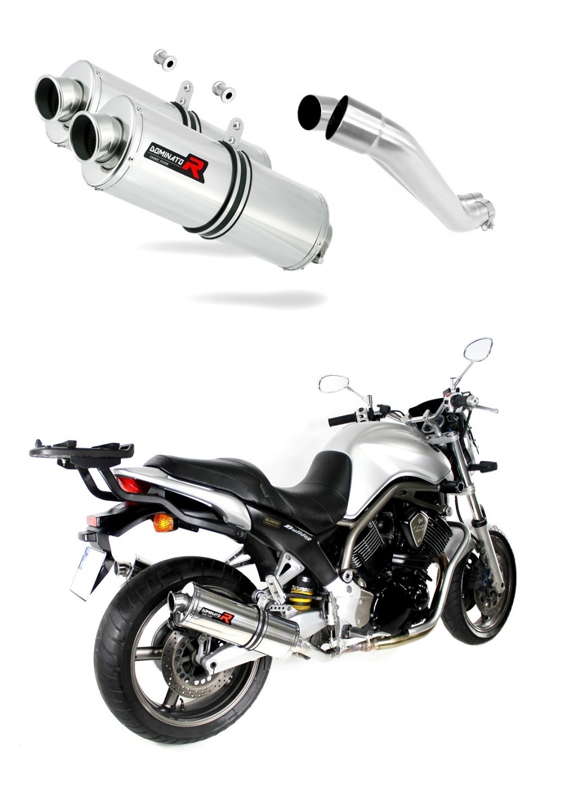 Exhaust silencer muffler DOMINATOR OVAL BT 1100 BULLDOG 01-07 + DB KILLER
